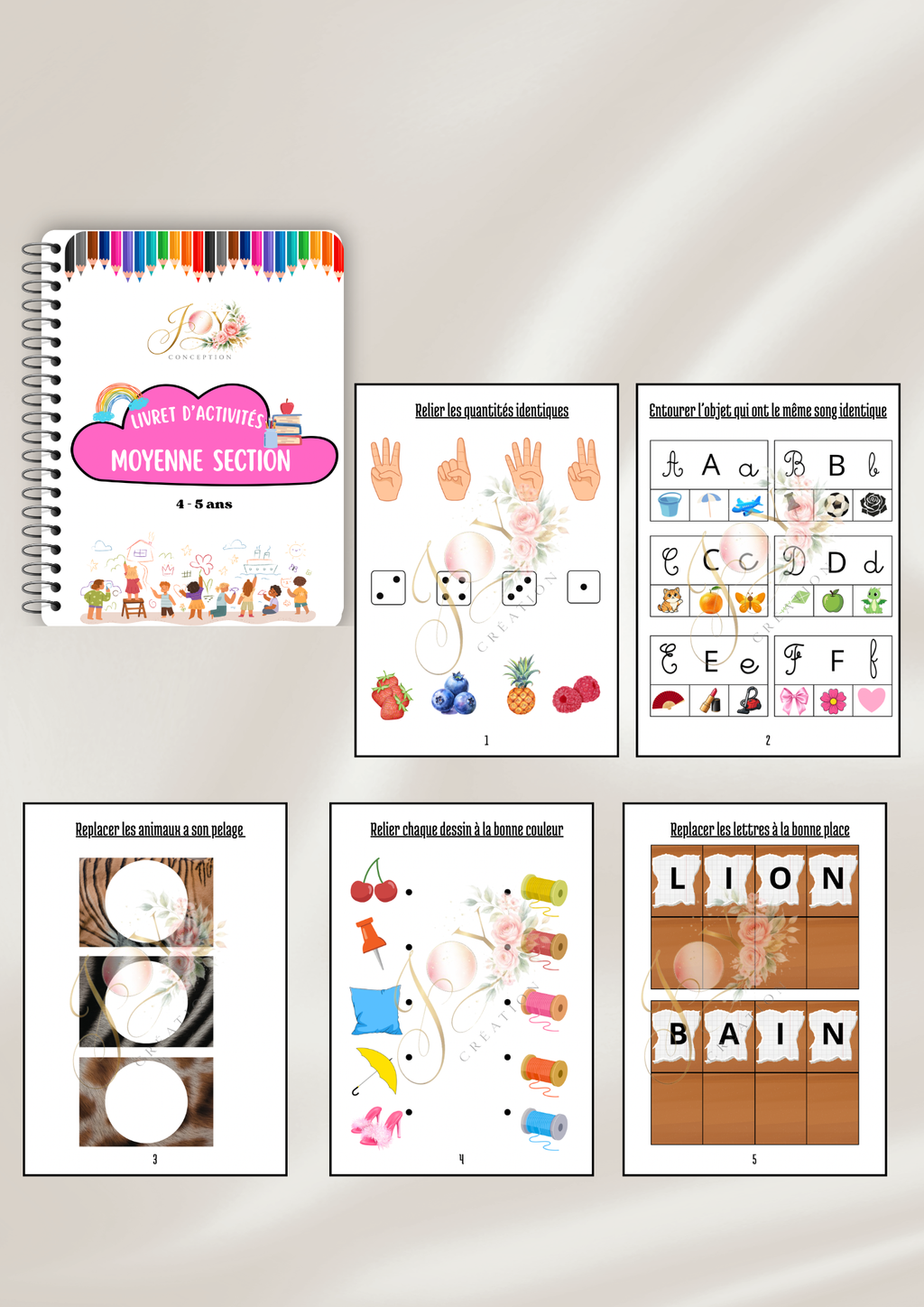 Livret Moyenne Section - 20 pages - Dès 4-5 ans
