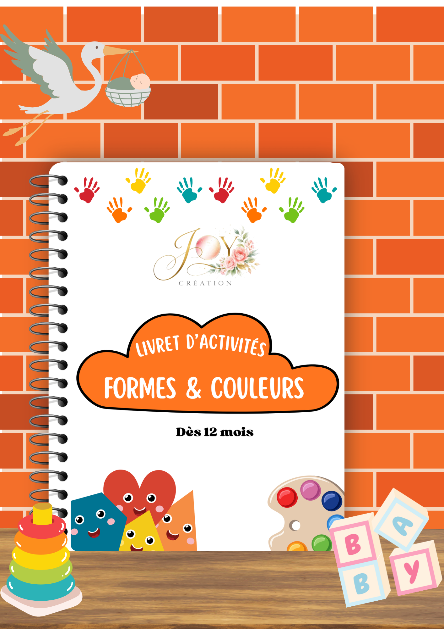 Mon livret d’activités : FORMES & COULEURS - 12 mois - 10 pages