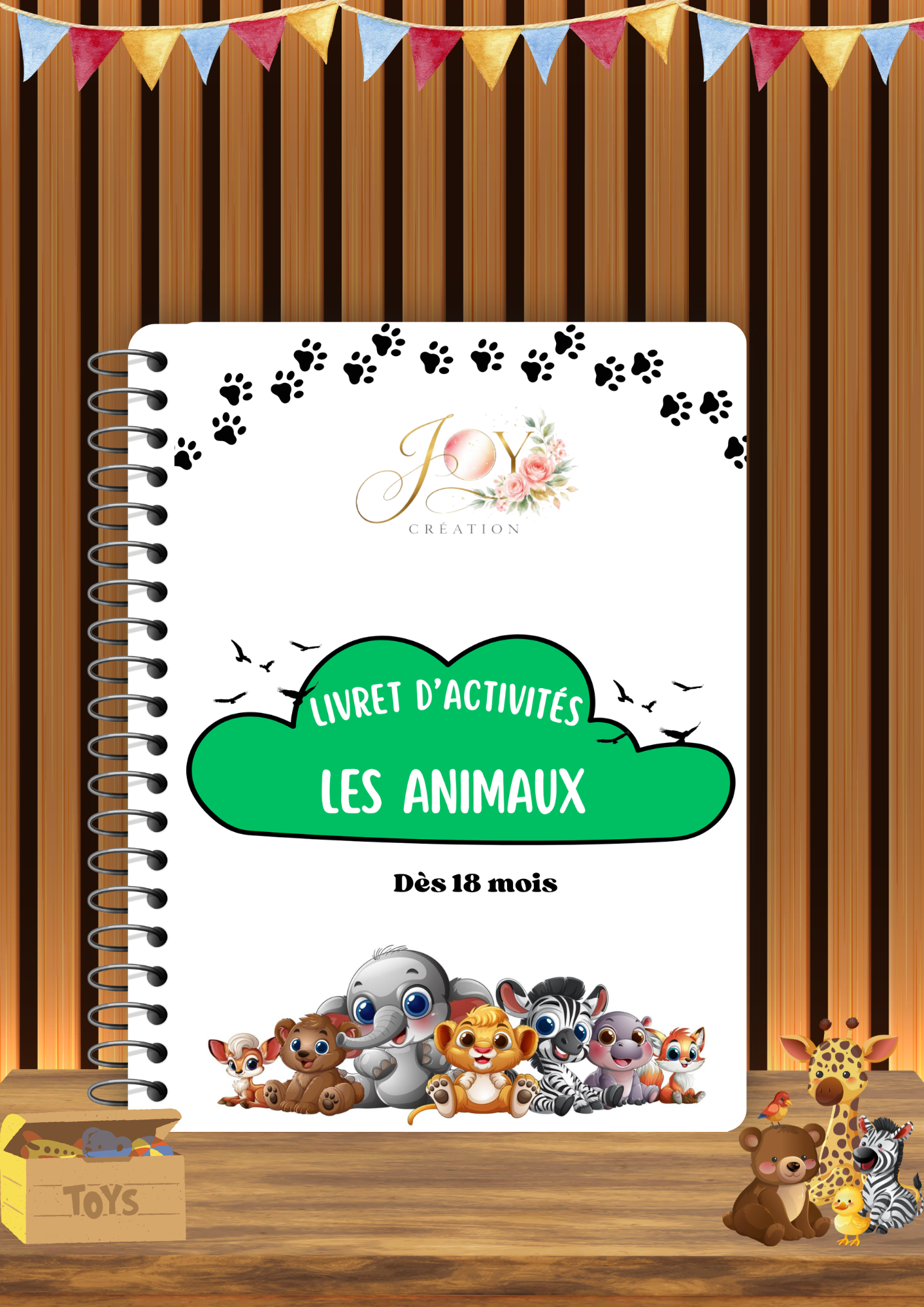 Livret d’activité : LES ANIMAUX - Dès 18 mois - 20 pages