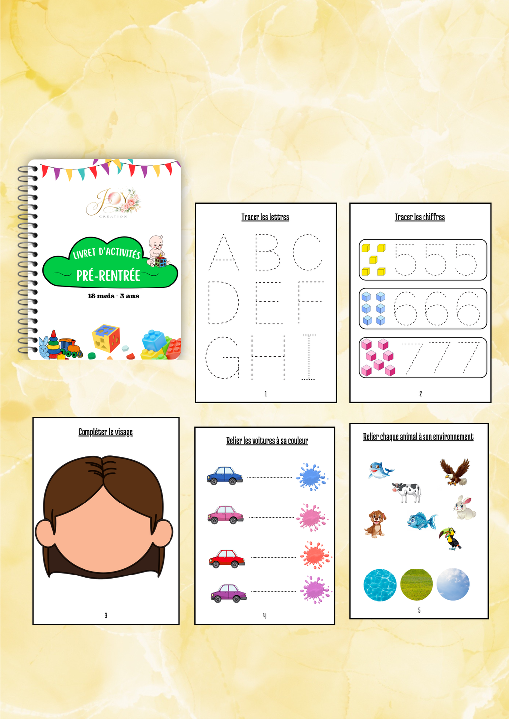 Livret d’activité pré-rentreé - 20 pages - 18 mois - 3 ans