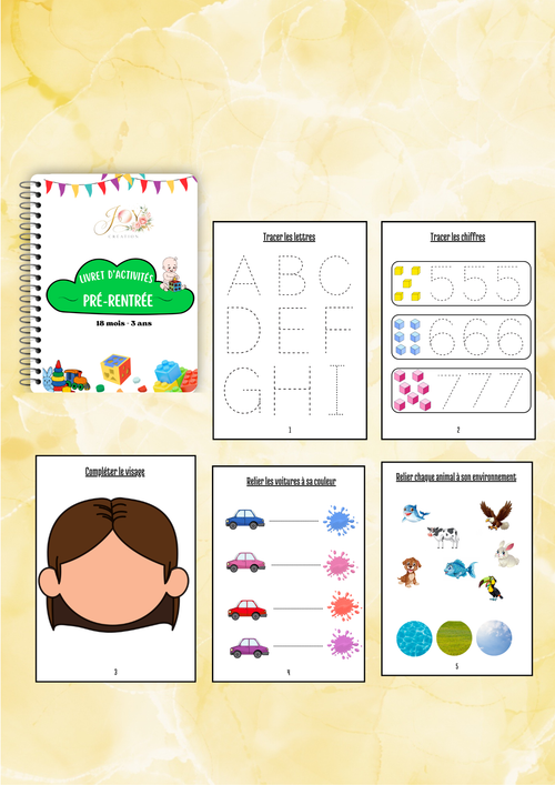 Livret d’activité pré-rentreé - 20 pages - 18 mois - 3 ans